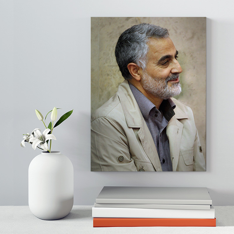 تابلو شاسی دکور خانه مدل سردار شهید سلیمانی کد 228