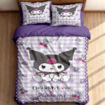 سرویس خواب تک نفره 5 تکه مدل کرومی kuromi کد sanrio 05