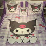 سرویس خواب تک نفره 5 تکه مدل کرومی kuromi کد sanrio 05