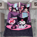 سرویس خواب مدل کرومی kuromi کد melody2  یک نفره 5 تکه