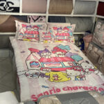 سرویس خواب مدل کرومی و ملودی و کیتی کد sanrio 2 یک نفره 5 تکه