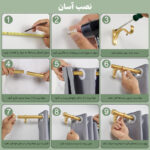 پرده نوین پرده خورشید مدل کتان GB311 سایز 280 × 300 سانتی متر